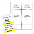 Classic Vertical Paper Agenda/ Name Badge Insert - 2 Color (4 1/4"x6")